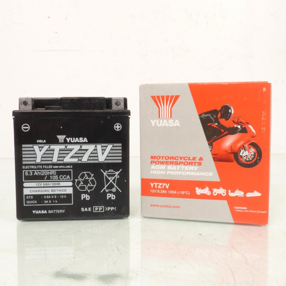 Batterie SLA Yuasa pour scooter Yamaha 125 N-MAX 2015 à 2025 YTZ7V / 12V 6.3Ah Neuf