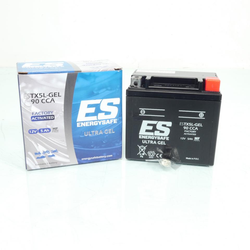 Batterie Energysafe pour moto Honda 125 Cg W 1998 à 2000 YTX5L / 12V 5Ah Neuf