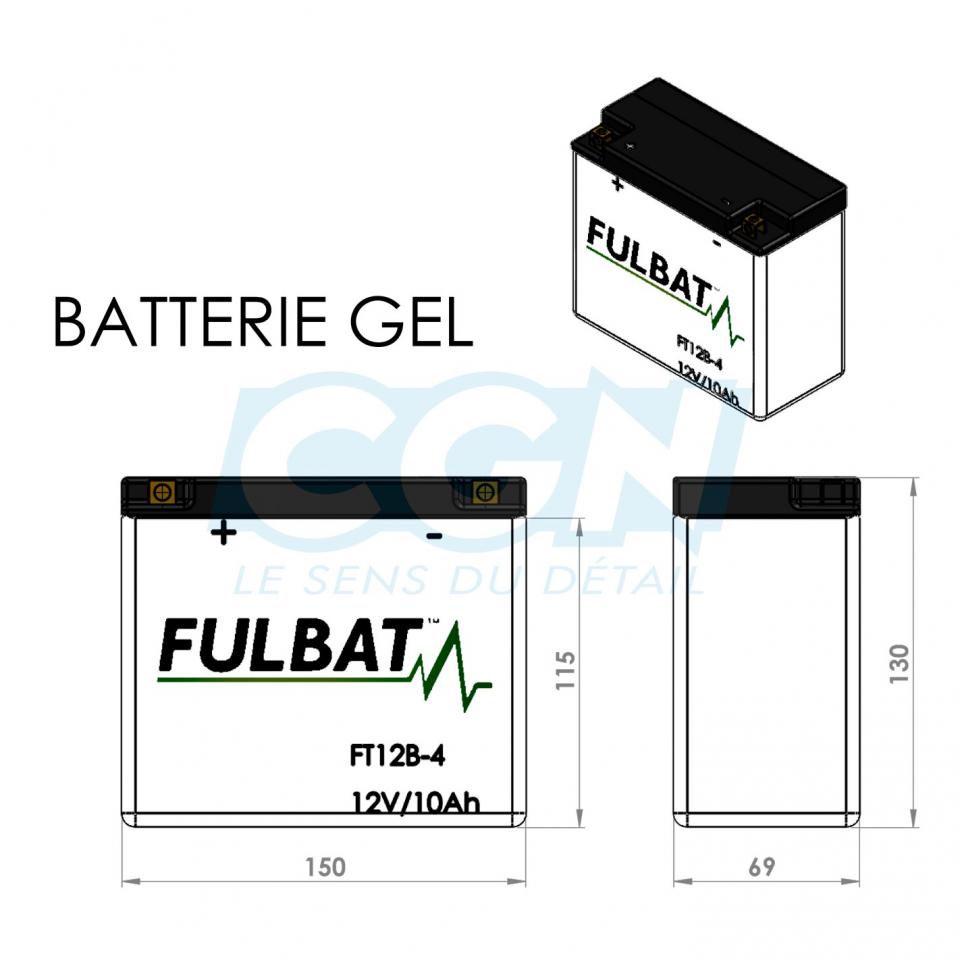 Batterie SLA Fulbat pour Scooter Aprilia 500 Scarabeo 2003 à 2006 Neuf