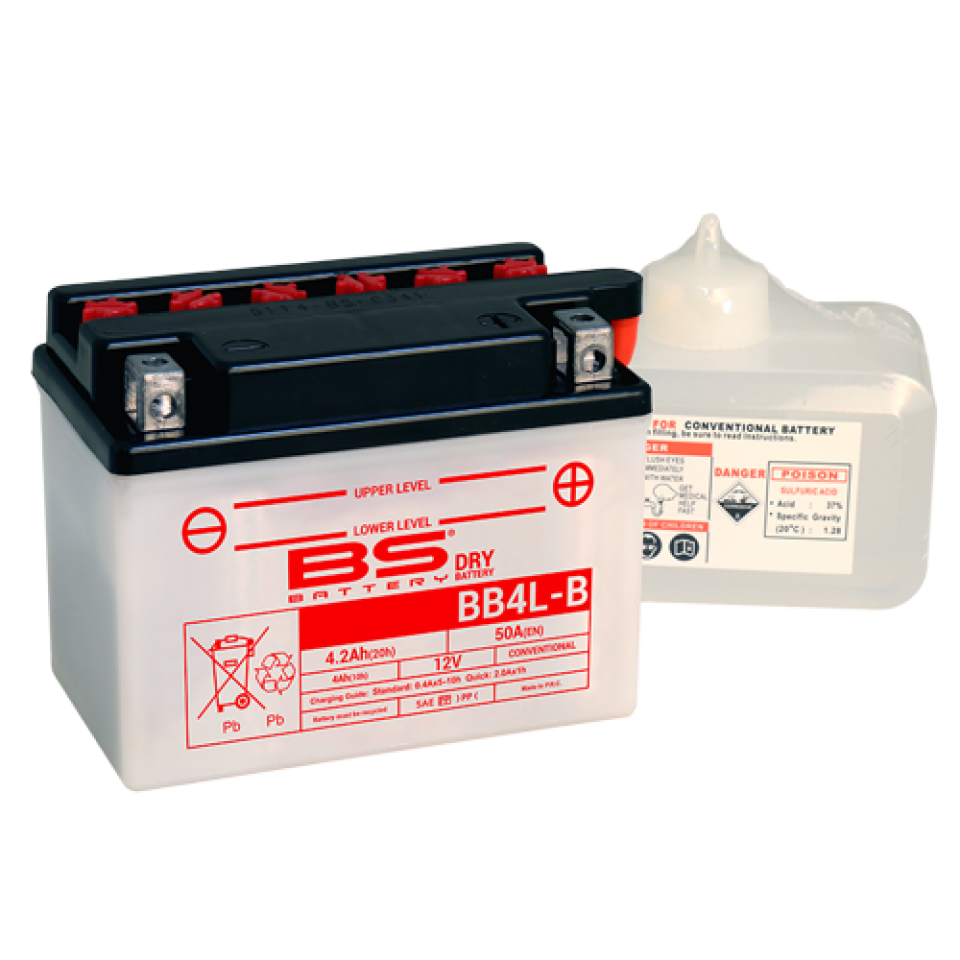 Batterie SLA BS Battery pour Scooter Piaggio 50 Diesis 2001 à 2004 YB4L-B / 12V 4.2Ah Neuf