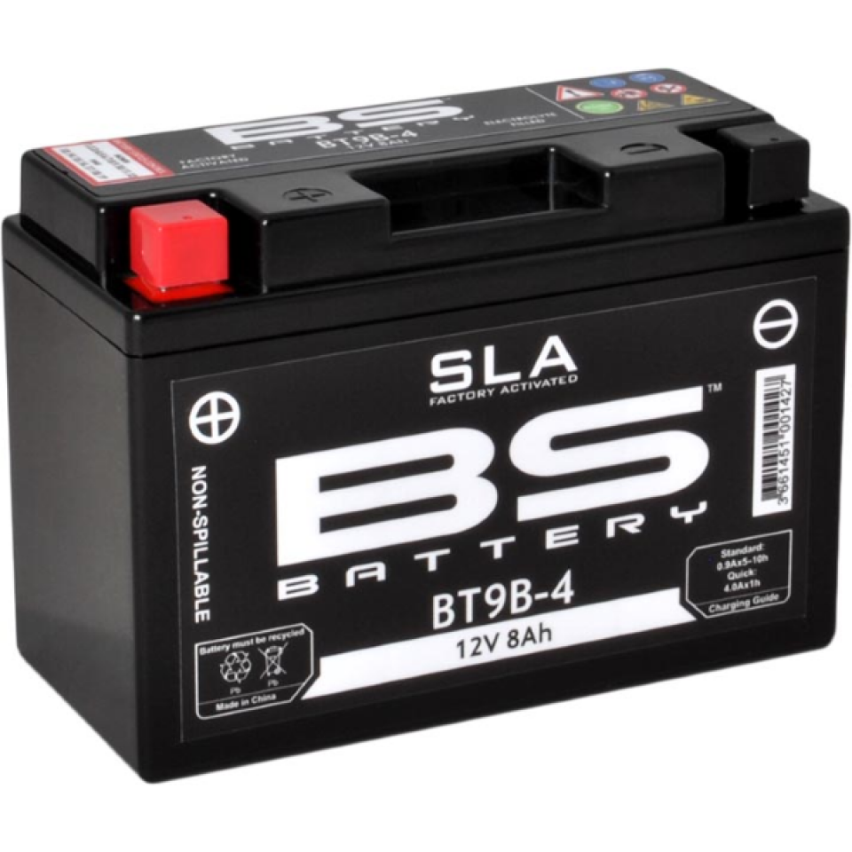 Batterie BS Battery pour moto Yamaha 660 XTR 2004-2008 YT9B-4 SLA / 12V 8.4Ah Neuf