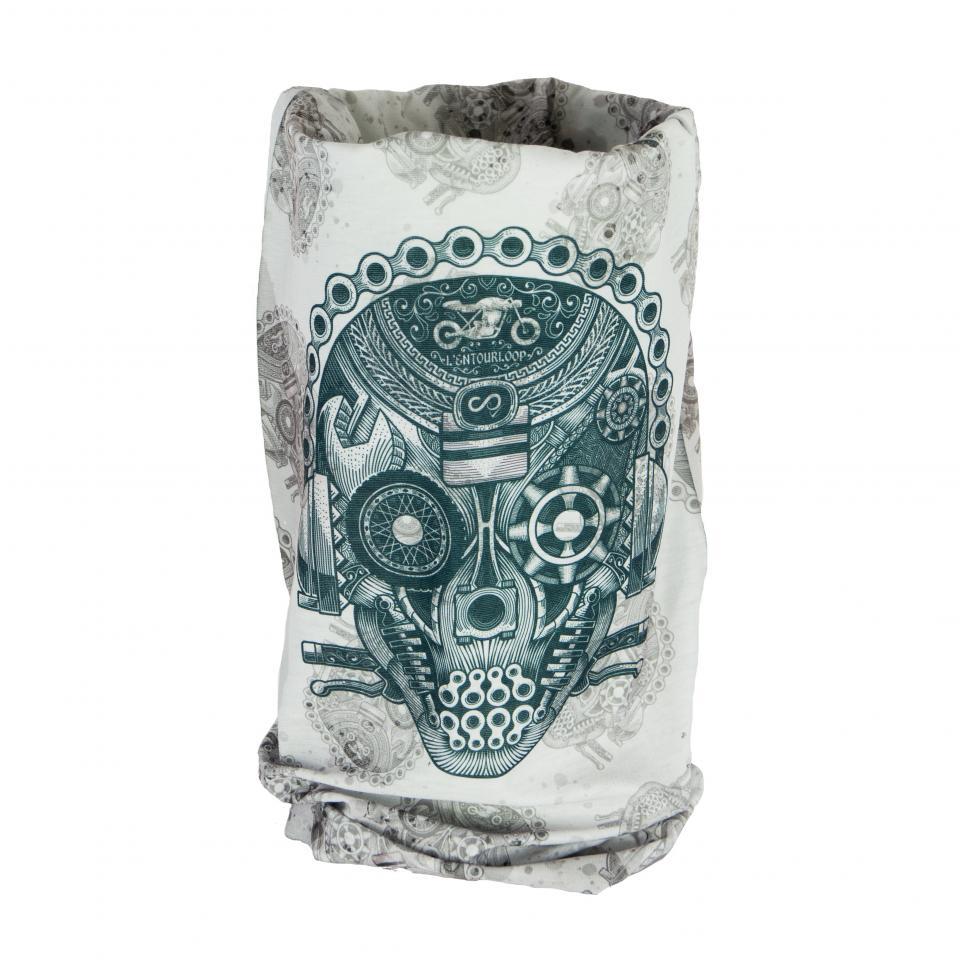 Tour de cou pour moto L'Entourloop Motorcycle Skull coloris gris 100% polyester