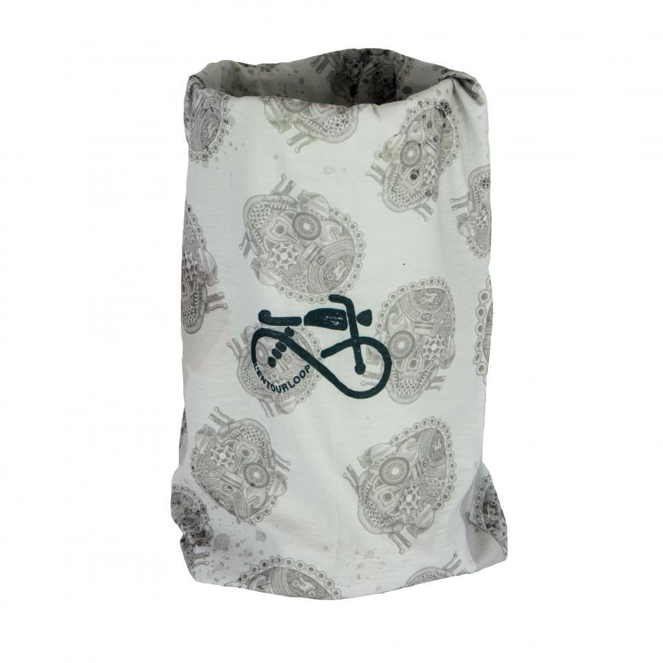 Tour de cou moto L'Entourloop Motorcycle Skull coloris gris 100% polyester