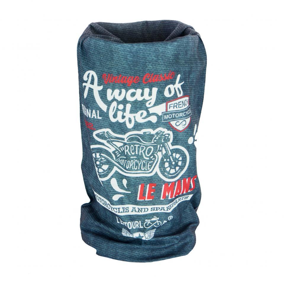 Tour de cou moto L'Entourloop Motorcycle Race coloris bleu 100% polyester