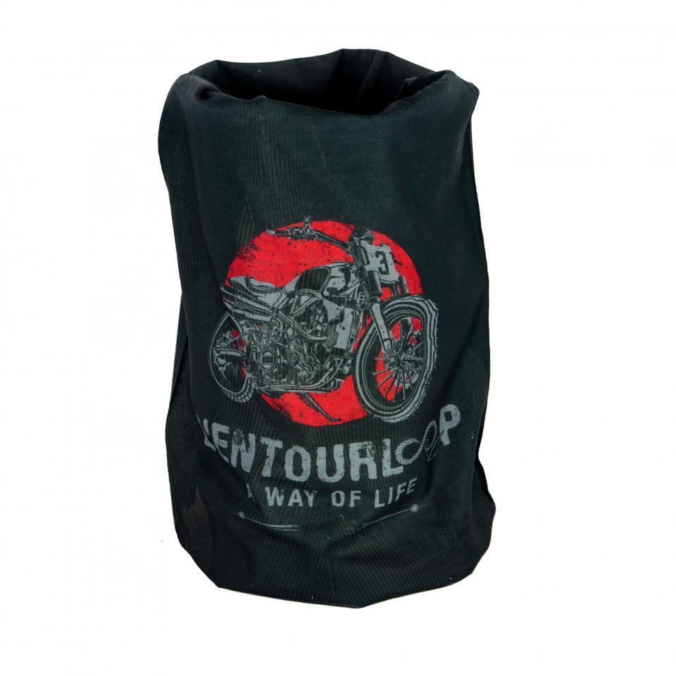 Tour de cou pour moto L'Entourloop Motorcycle Flat track coloris noir 100% polyester