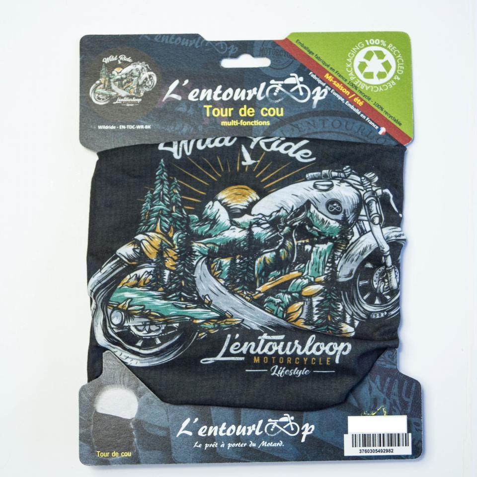 Tour de cou moto L'Entourloop Motorcycle Wildride coloris noir 100% polyester