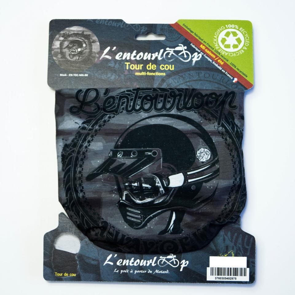 Tour de cou moto L'Entourloop Motorcycle Mask coloris noir 100% polyester
