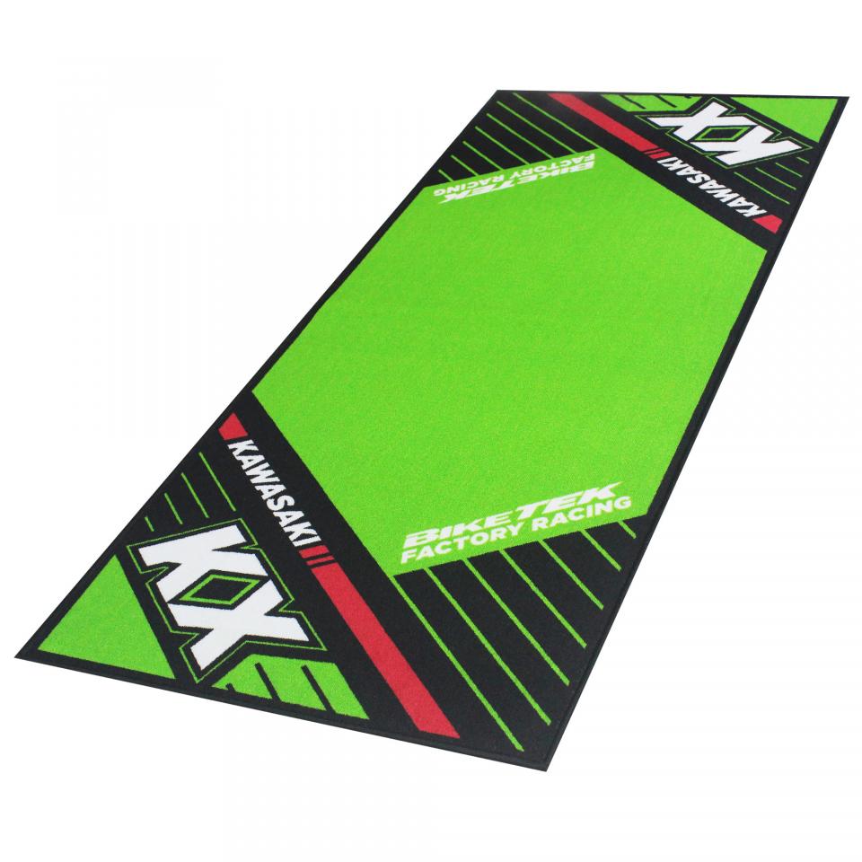 Tapis environnemental Biketek Garage Mat noir vert pour moto Kawasaki KX Neuf