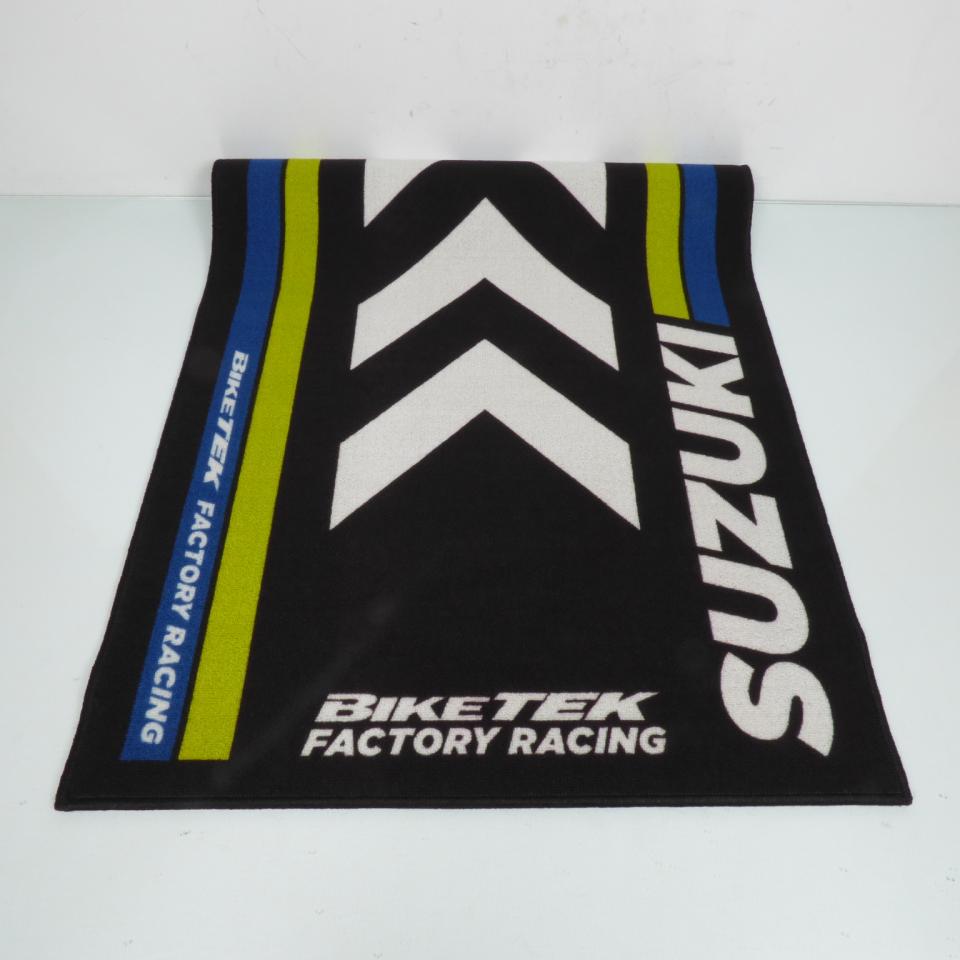 Tapis environnemental Biketek Garage Mat noir blanc jaune bleu pour moto Suzuki Neuf