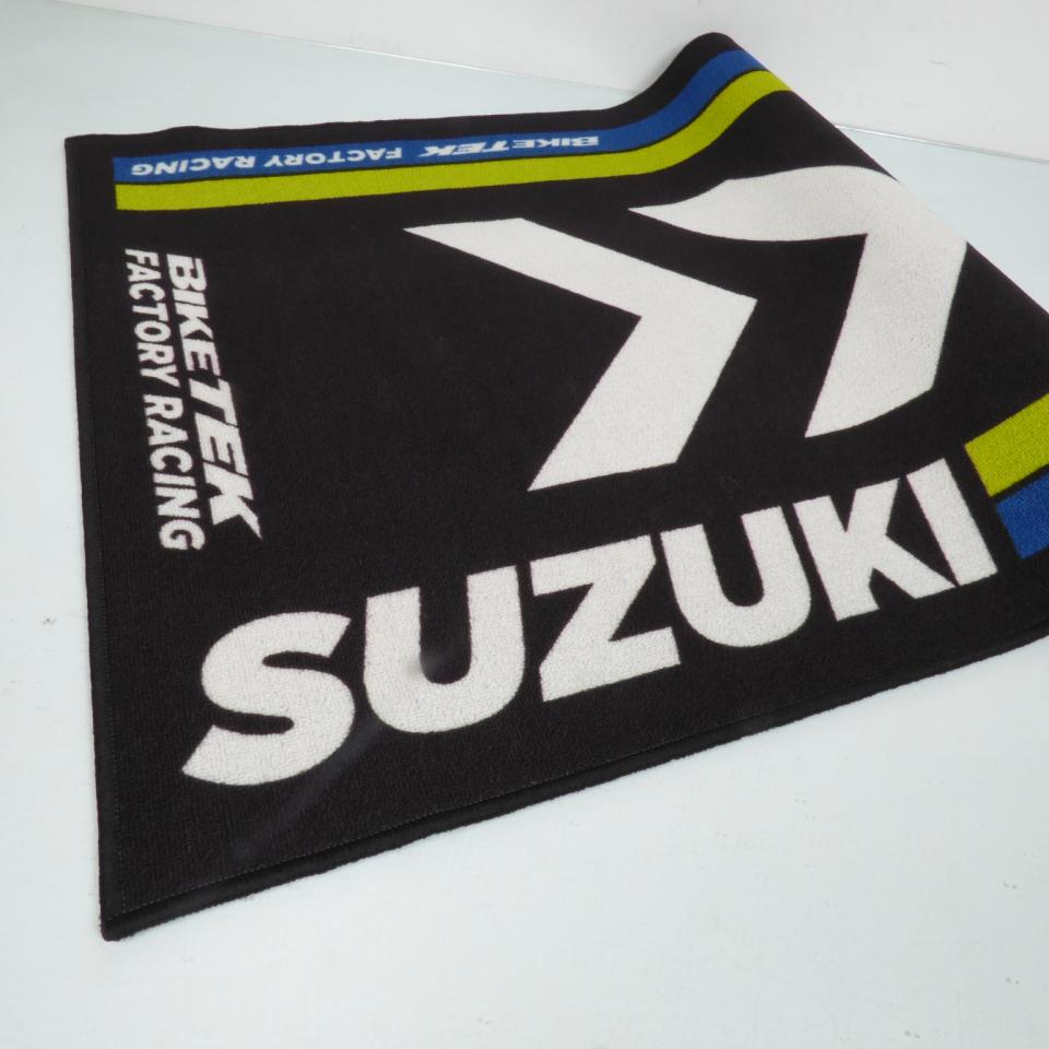 Tapis environnemental Biketek Garage Mat noir blanc jaune bleu pour moto Suzuki Neuf