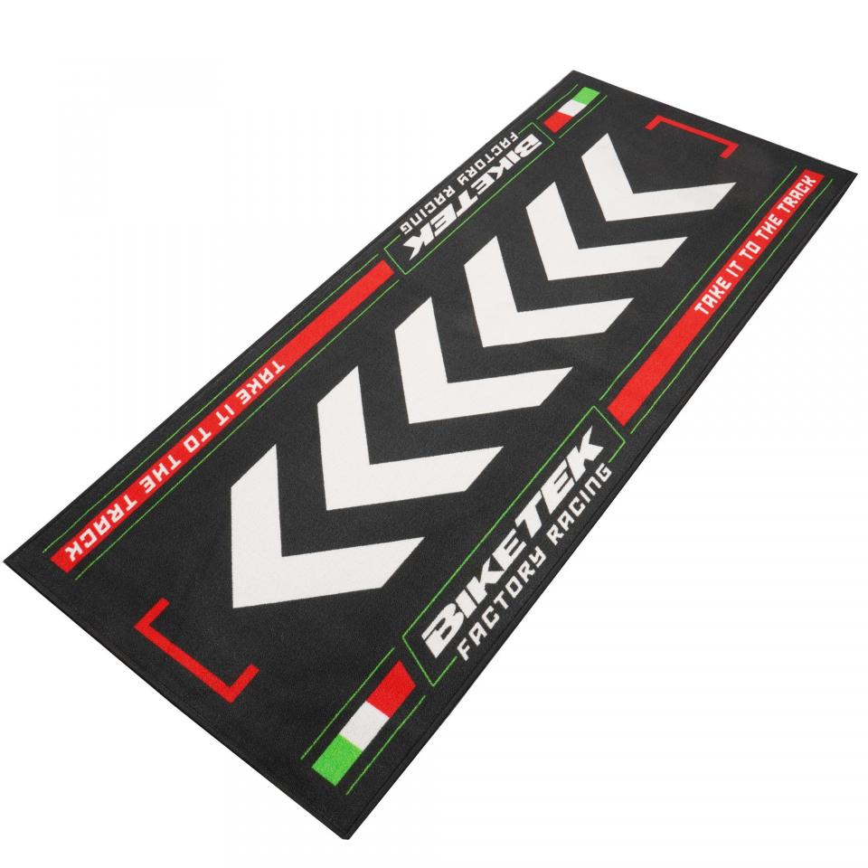 Tapis environnemental pour moto Biketek Garage Mat Italian noir blanc rouge vert Neuf