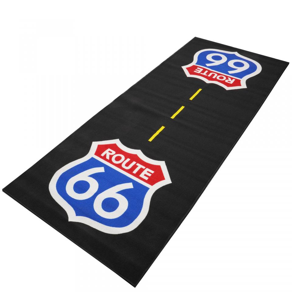 Tapis environnemental pour moto Biketek Garage Mat Custom Route 66 noir Neuf