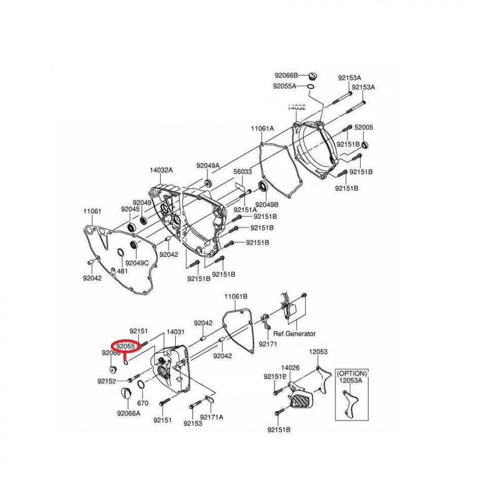 Joint carter de transmission origine pour moto Suzuki 250 RM-Z K9205-51021 Neuf