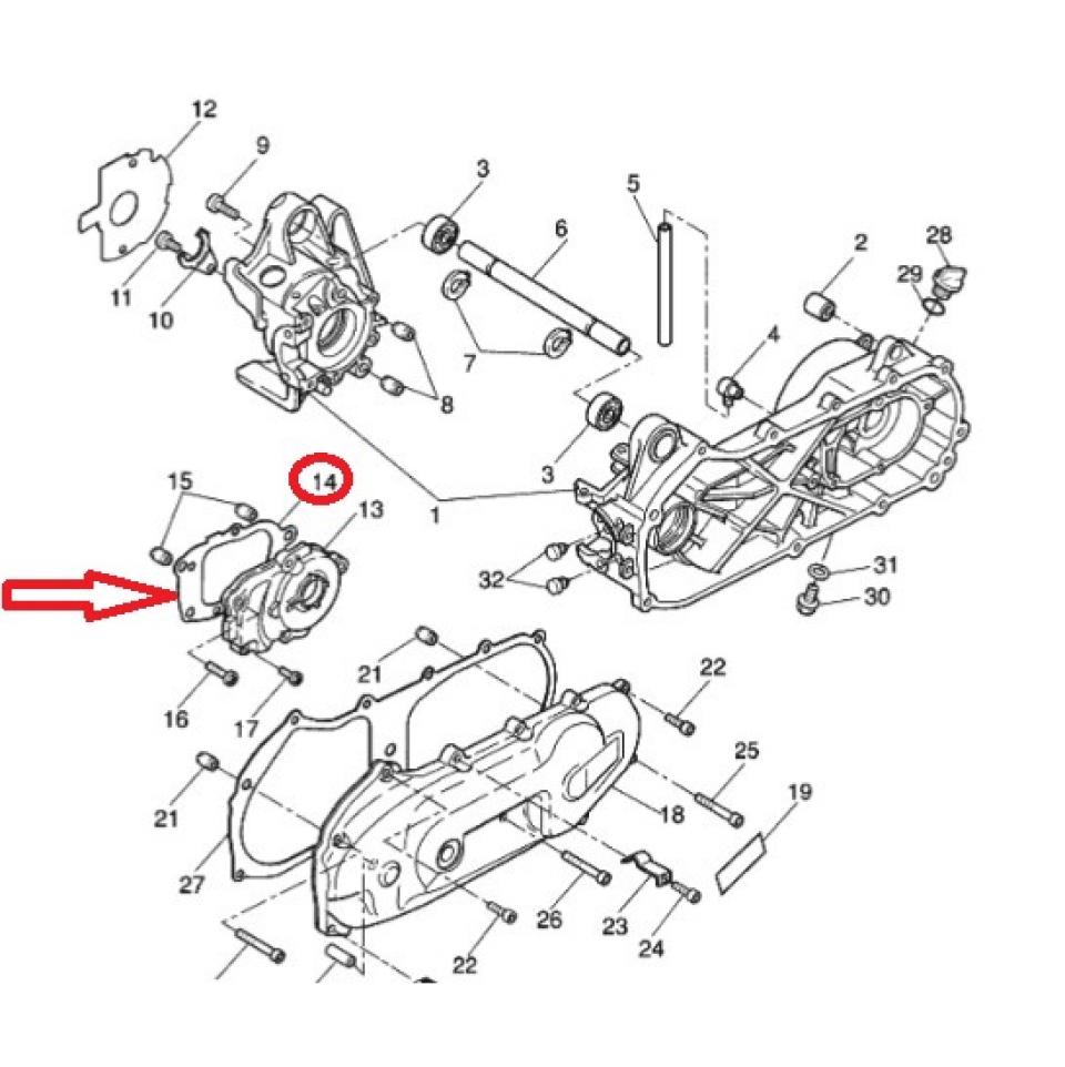 Joint carter de transmission Artein pour Scooter Yamaha 50 Bw's 1990 à 2020 Neuf