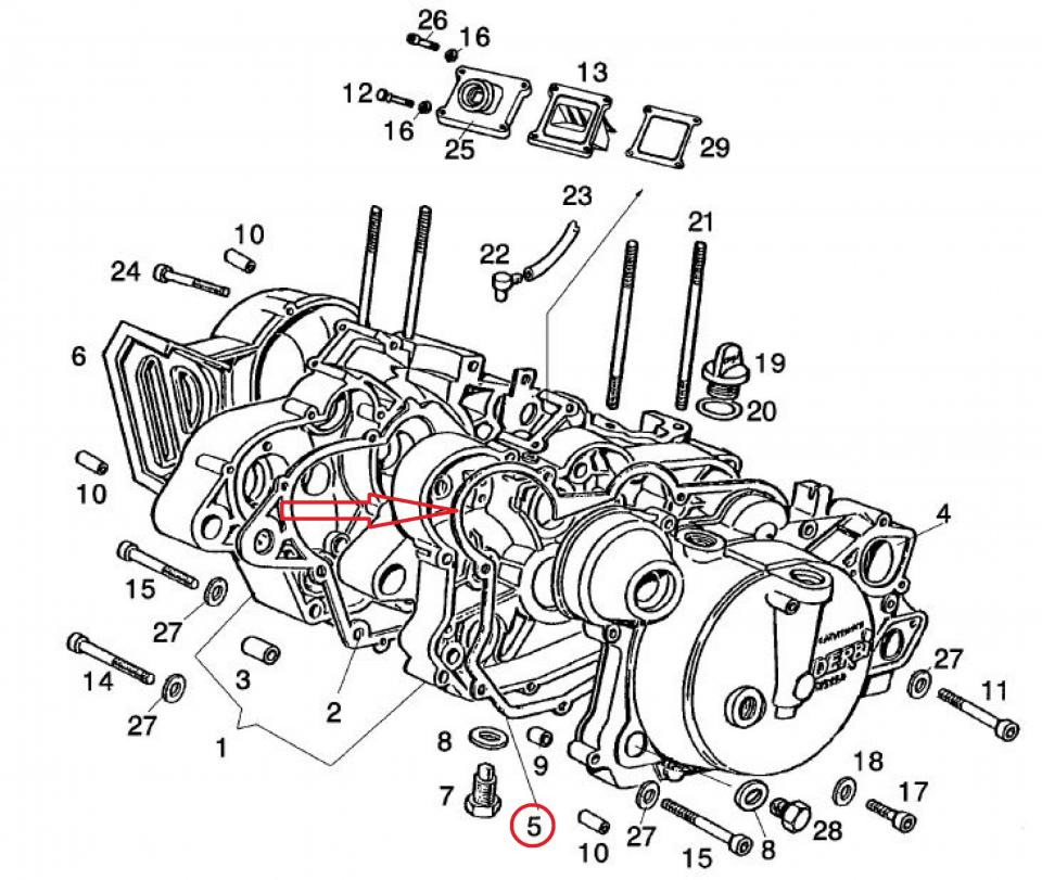 Joint carter embrayage pour moto Derbi 50 Senda Avant 2005 00H03000141 Euro2