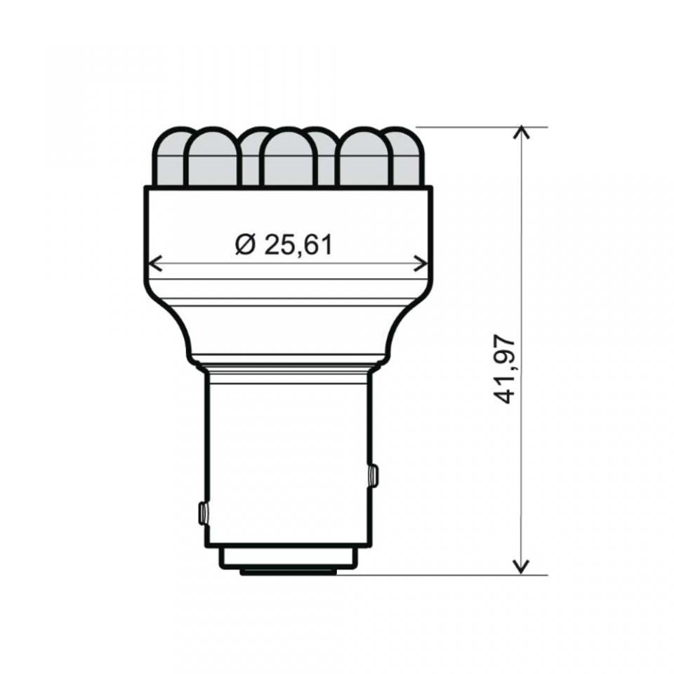 Ampoule LED 12V bleue culot BAY15D Bilux RMS pour auto moto scooter Neuf