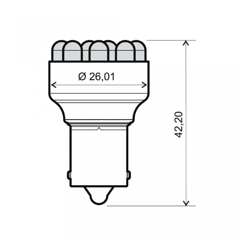 Ampoule LED 12V bleue culot BA15S S25 RMS pour moto auto scooter Neuf