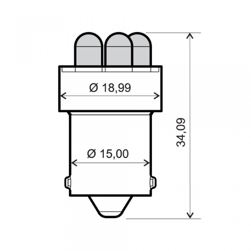 Ampoule LED 12V bleue culot BA15S G18 RMS pour moto auto scooter par 2 Neuf