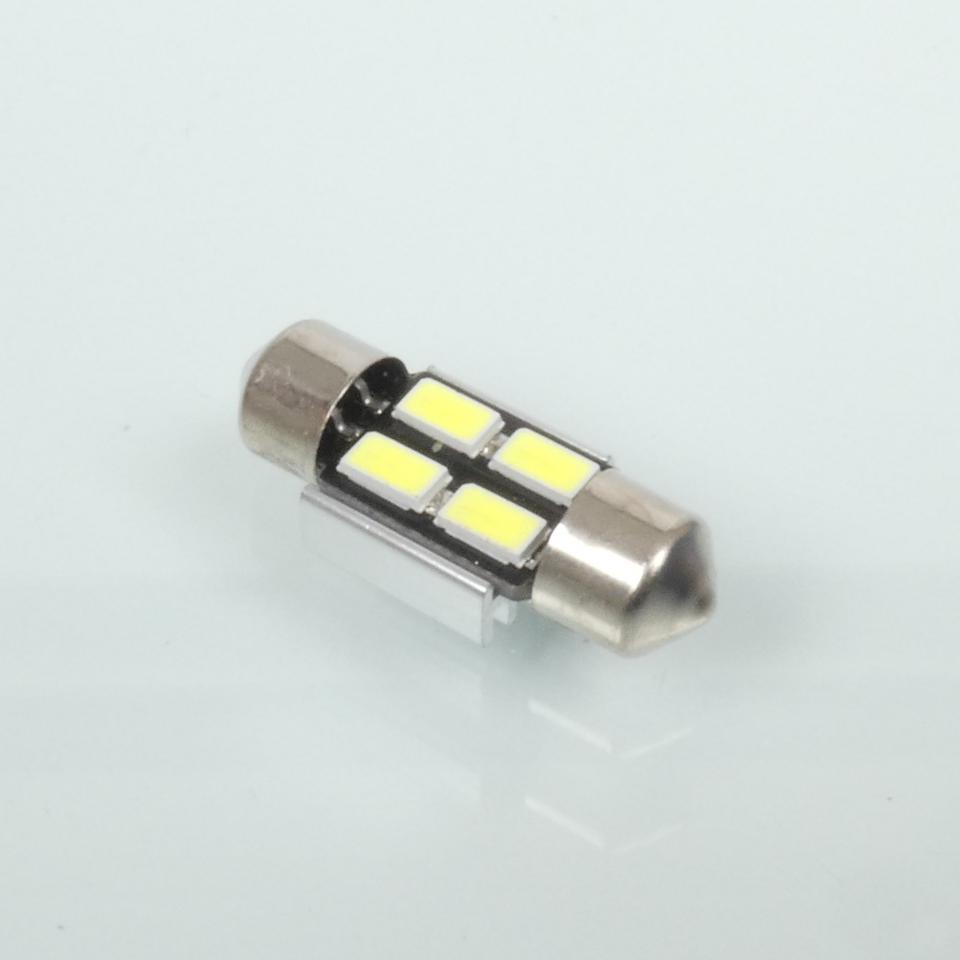 Ampoule navette LED 12V blanche culot C10W CANBUS 100 lumens 31mm RMS pour moto auto