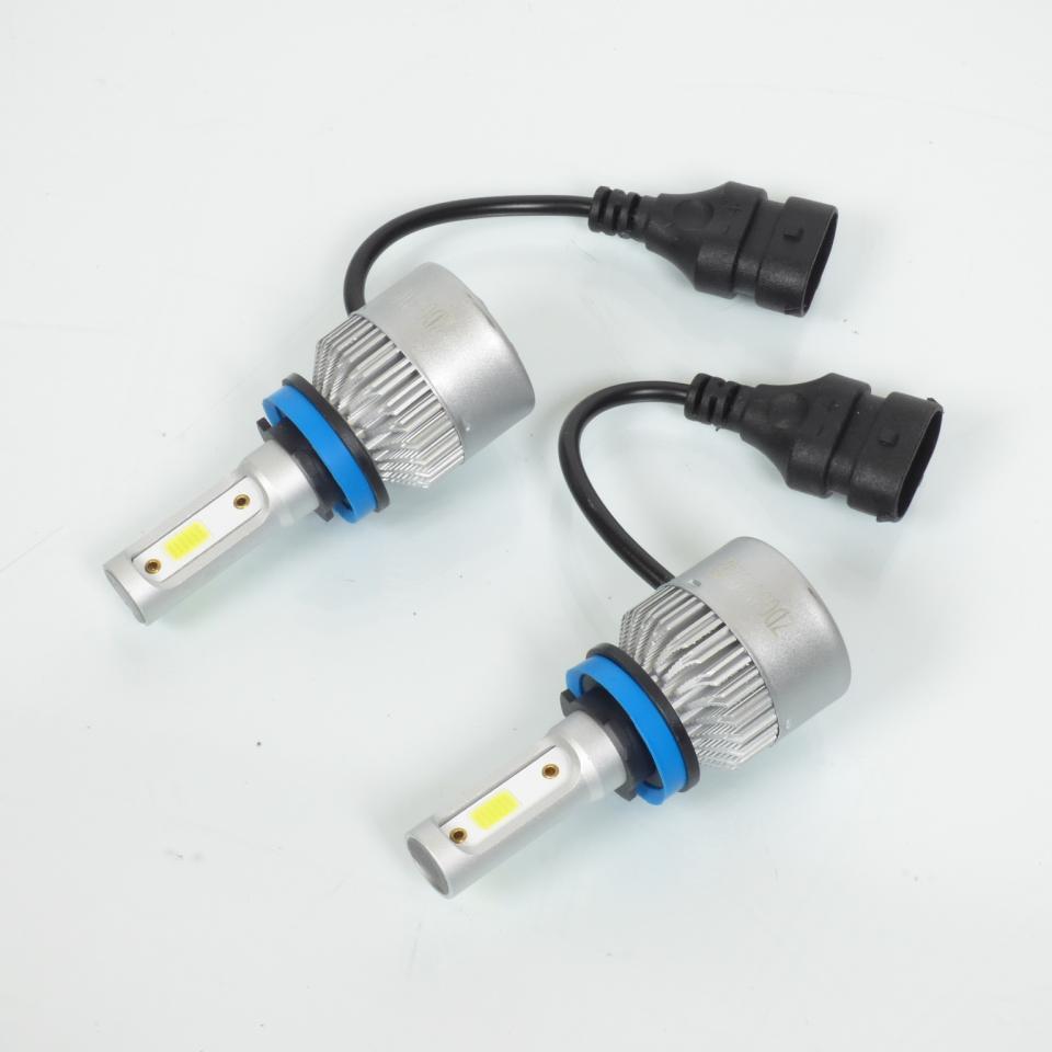 Kit de 2 ampoule à LED H11 LSC11 ventillé 12V 8000L 80W 6500K pour moto auto