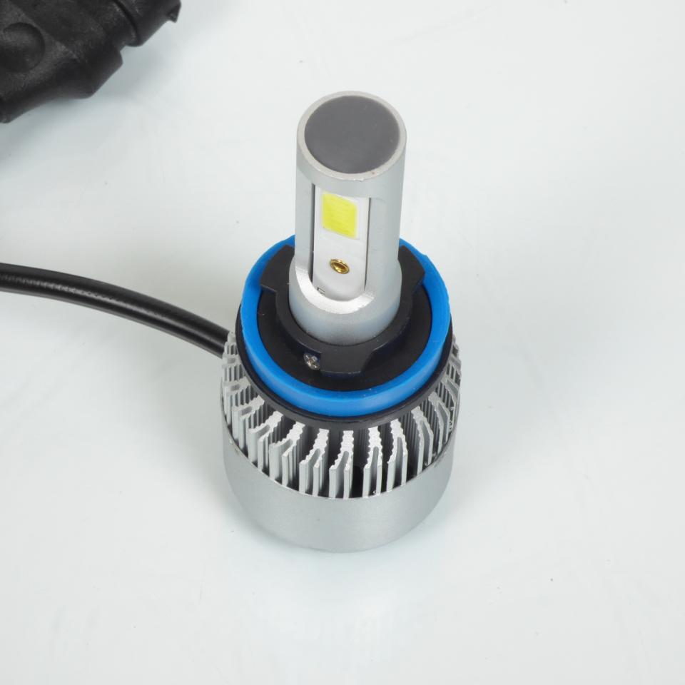 Kit de 2 ampoule à LED H11 LSC11 ventillé 12V 8000L 80W 6500K pour moto auto