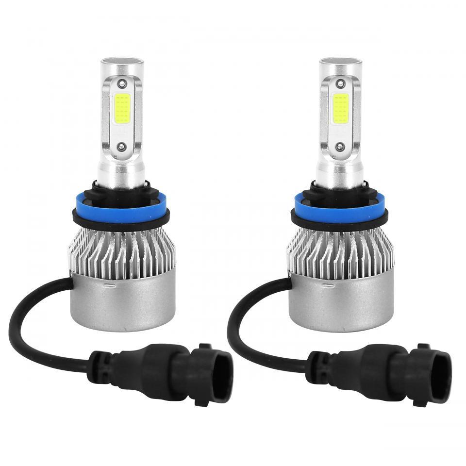 Kit de 2 ampoule à LED H11 LSC11 ventillé 12V 8000L 80W 6500K pour moto auto