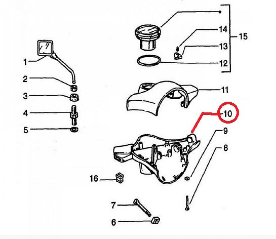 base Couvre guidon RMS pour scooter Piaggio Vespa 563789 Neuf