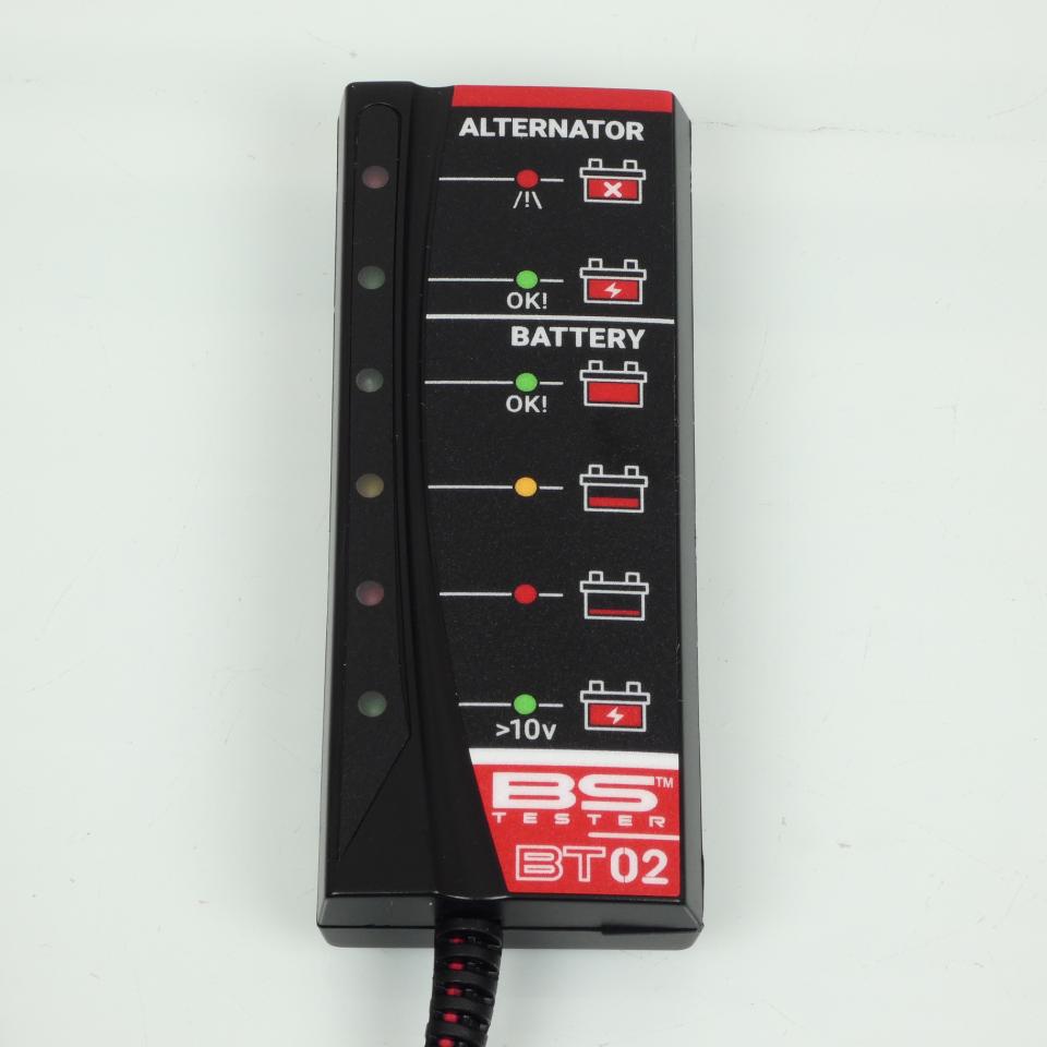 Testeur batterie alternateur BS Battery BT02 pour moto scooter auto 700512 Neuf