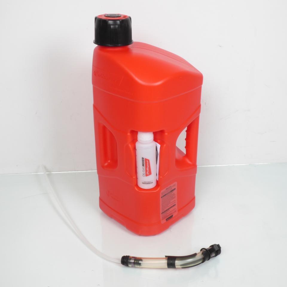 Bidon jerrican plastique 20L Polisport ProOctane rouge avec doseur pour moto