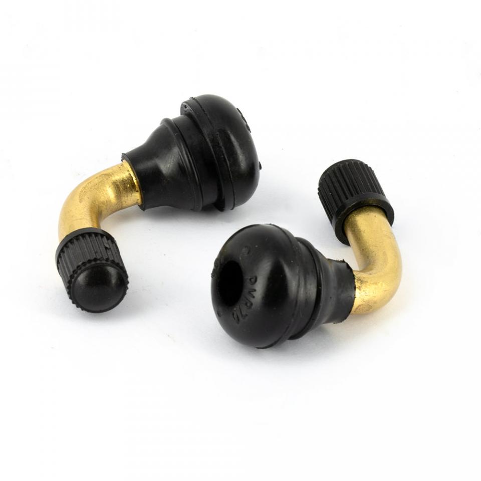 Paire de valve de jante coudée 90° type PVR70 Kyoto pour roue moto scooter Neuf
