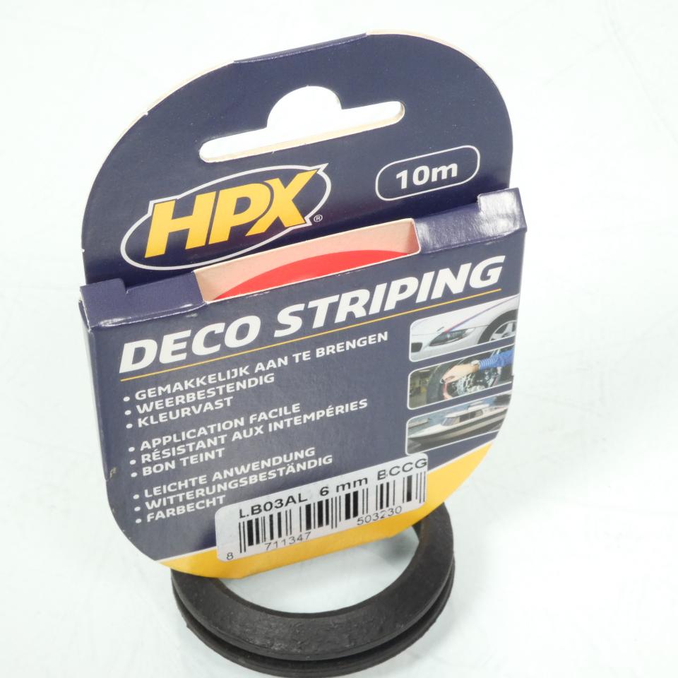 Liseré de jante HPX LB03AL rouge largeur 6mm rouleau 10m pour auto moto scooter et quad Neuf