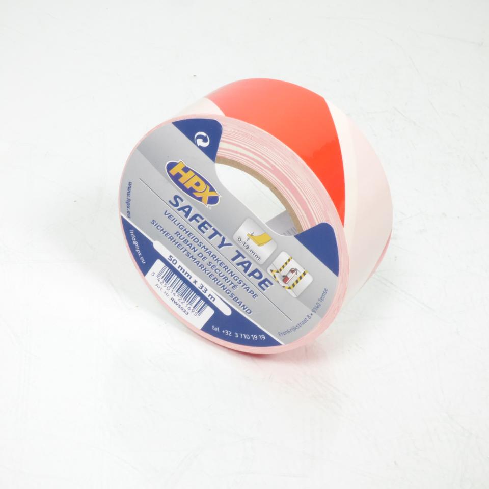 Ruban de sécurité autocollant rouge et blanc HPX RW5033 pour marquage au sol permanent