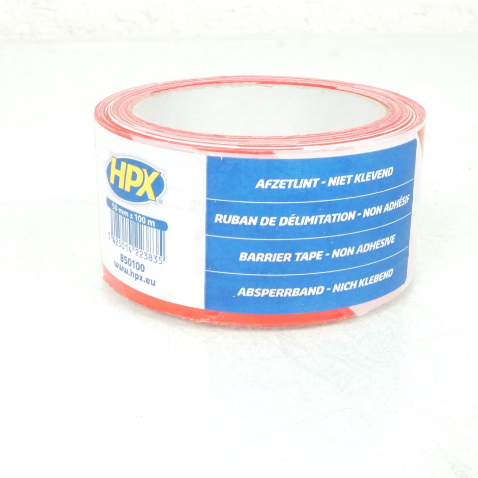 Ruban de balisage, signalisation HPX rubalise rouge/blanc 100m Neuf