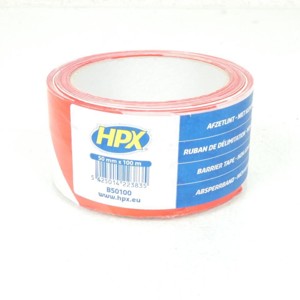Ruban de balisage, signalisation HPX rubalise rouge/blanc 100m Neuf