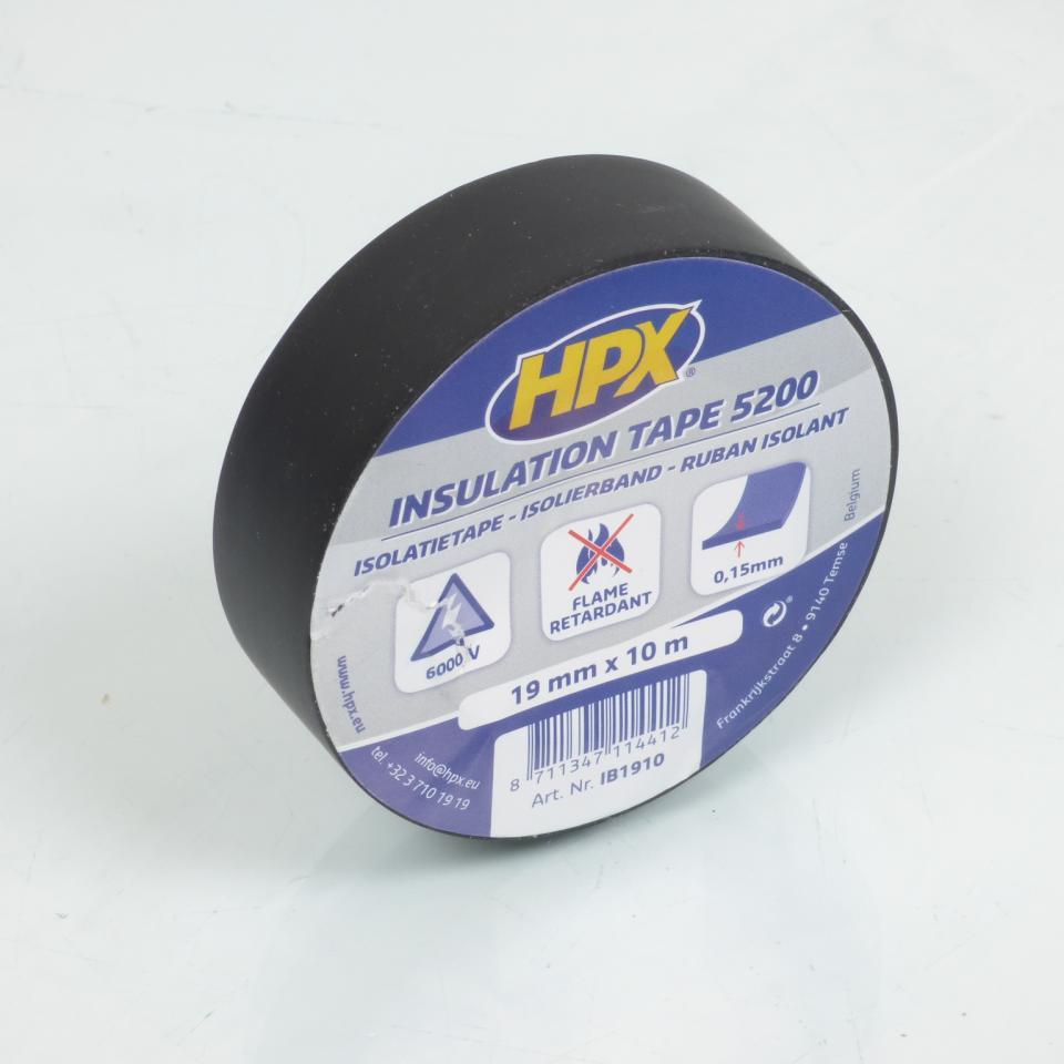 Ruban adhésif isolant électrique PVC noir HPX 52000 IB1910 19mmx10m