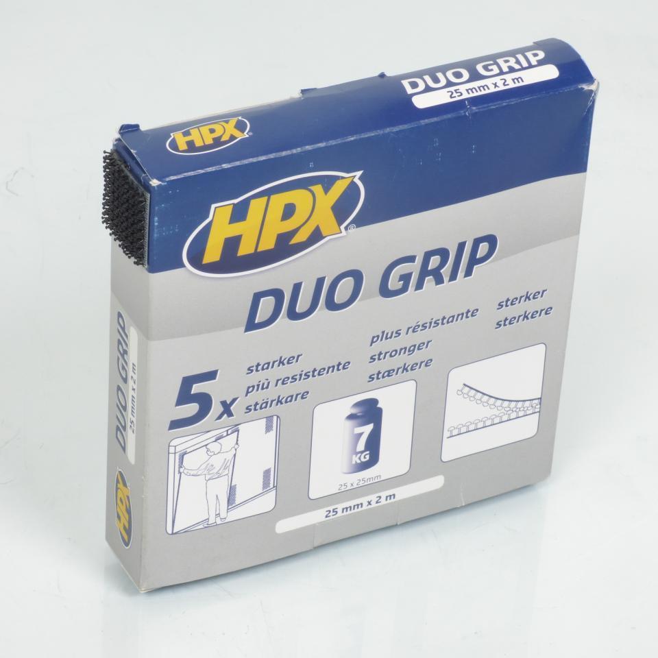 Ruban de fixation a crochet HPX Duo Grip DG2502 pour auto moto fixation à clip