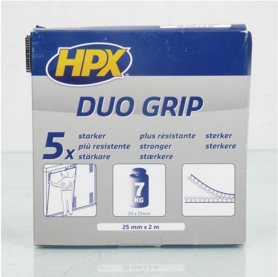 Ruban de fixation a crochet HPX Duo Grip DG2502 pour auto moto fixation à clip