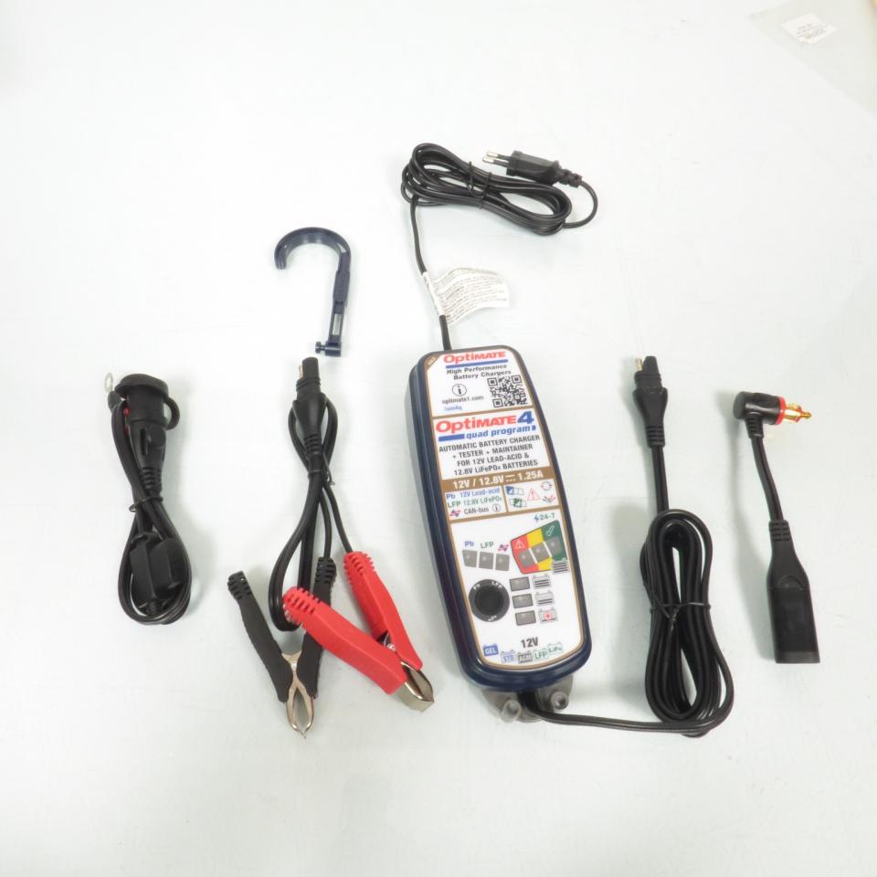 Chargeur de batterie Acide, Gel , Lithium 12V 12,8V OPTIMATE pour moto Neuf