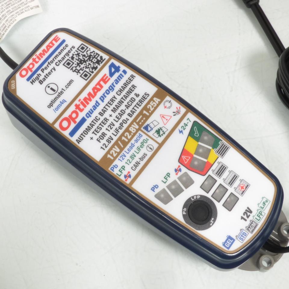 Chargeur de batterie Acide, Gel , Lithium 12V 12,8V OPTIMATE pour moto Neuf