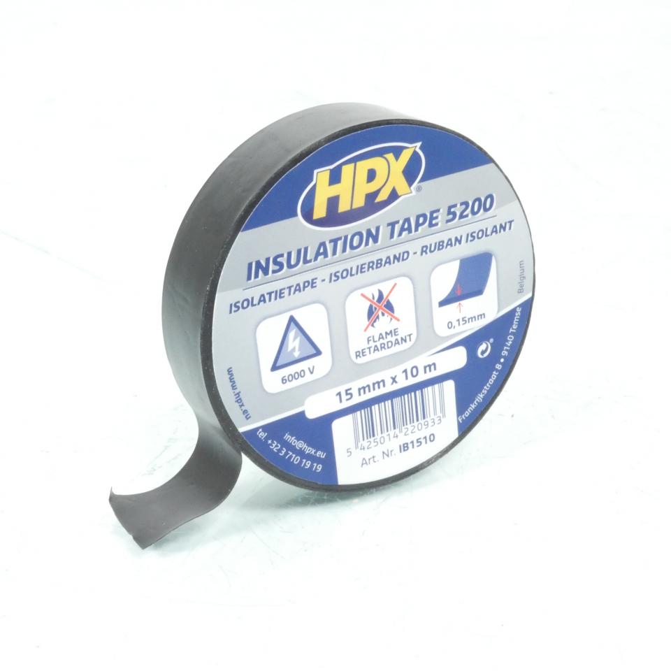 Ruban adhésif HPX pour moto IB1510 /15mm x 10m noir Neuf