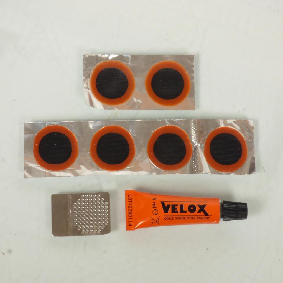 Kit rustine VELOX pour réparation de chambre à air vélo Ø25 x 6mm Neuf