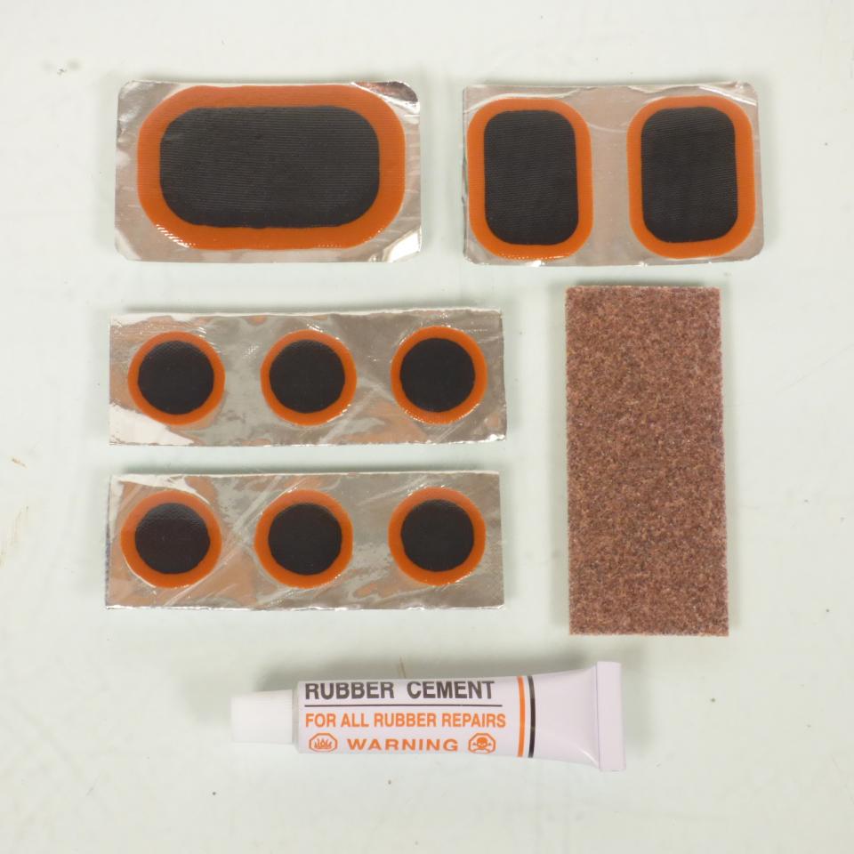 Kit rustine pour réparation de chambre à air WTP x 9 pour vélo cyclo mobylette