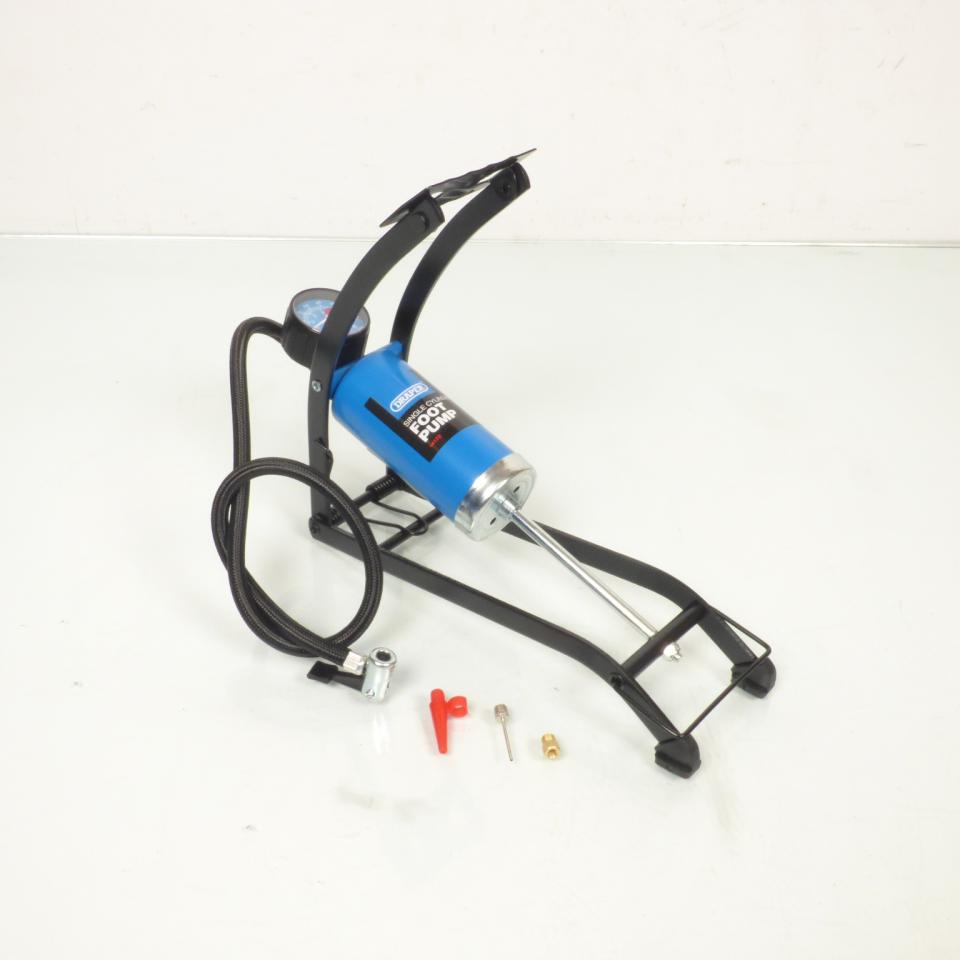 Pompe de gonflage gonfleur à pied Draper 0.7 à 7 Bars pour auto moto vélo Neuf