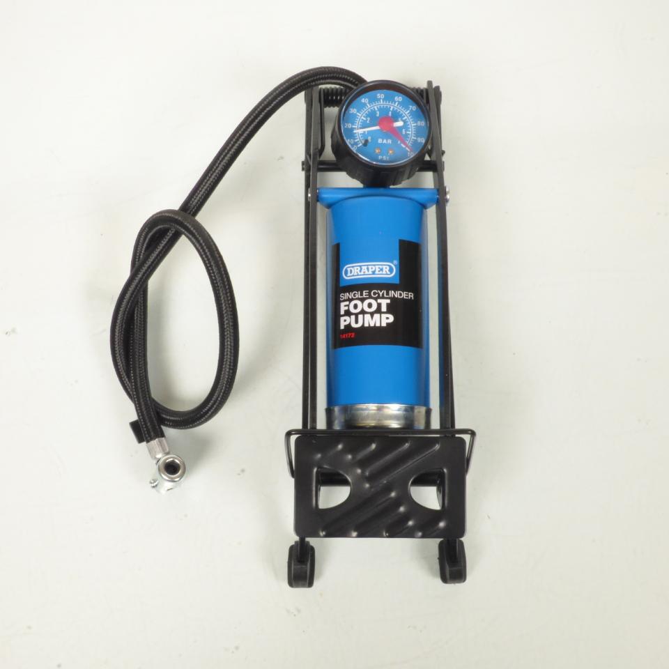 Pompe de gonflage gonfleur à pied Draper 0.7 à 7 Bars pour auto moto vélo Neuf