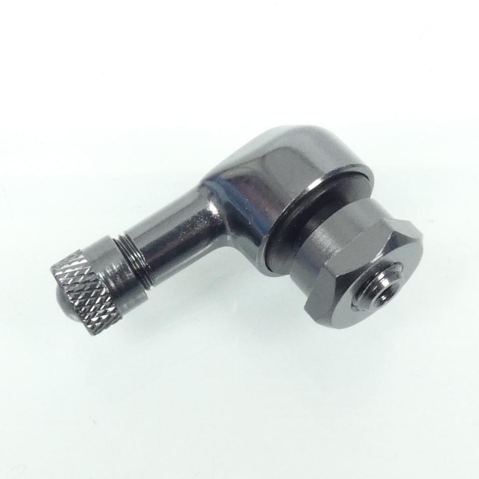 Valve alu Ø8.3mm à visser coudée 90° Biketek gun metal pour moto scooter Neuf