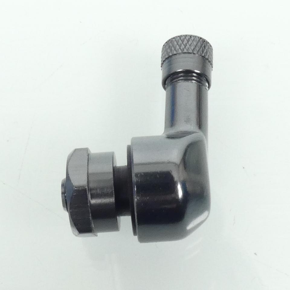 Valve alu Ø8.3mm à visser coudée 90° Biketek gun metal pour moto scooter Neuf