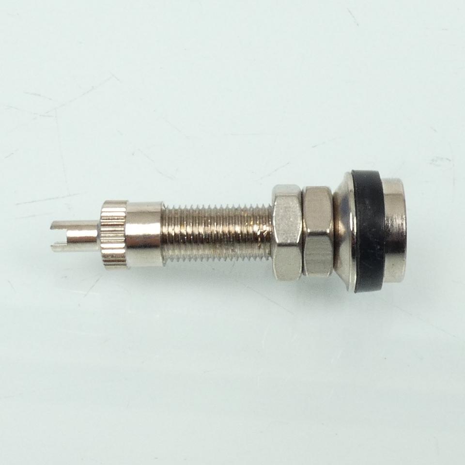 Valve métal droite à visser Ø7.7mm L 37mm Bike It argent pour moto scooter Neuf