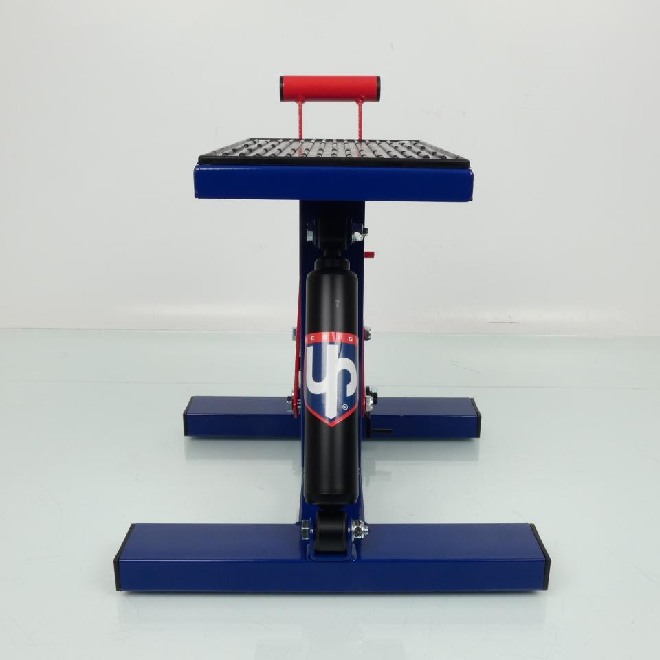 Lève moto avec vérin UP DESIGN Up MX Lift bleu rouge 130Kg pour cross enduro SM