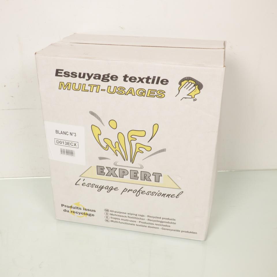 Carton 10Kg de chiffon d'essuyage blanc en vrac pressé pour atelier moto D013ECX