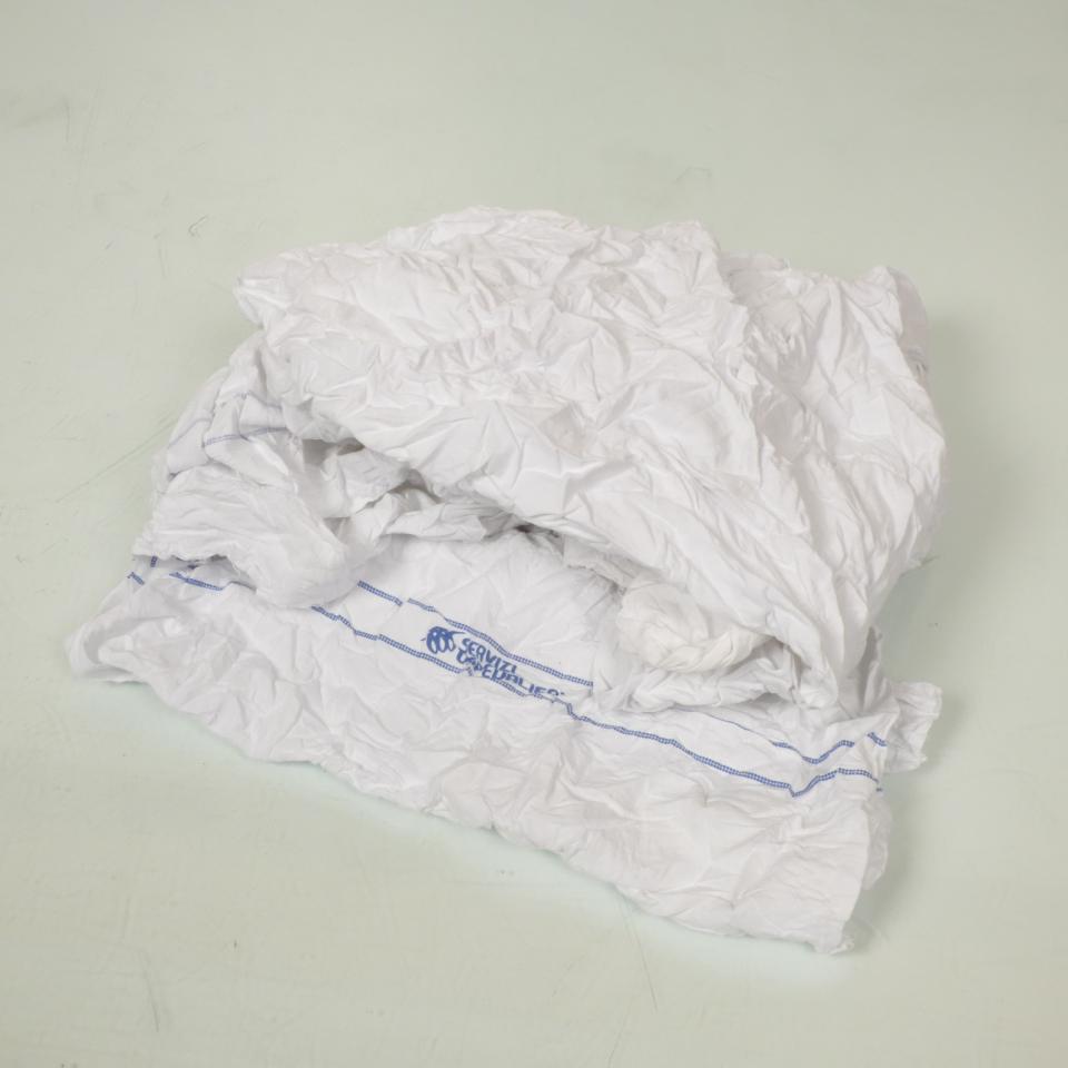 Carton 10Kg de chiffon d'essuyage blanc en vrac pressé pour atelier moto D013ECX